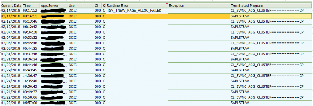 error code tsv_tnew_page_alloc_failed